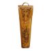 Мангал сборный из нержавеющей стали с декоративными наконечниками из латуни в чехле из натуральной кожи 360КМВ